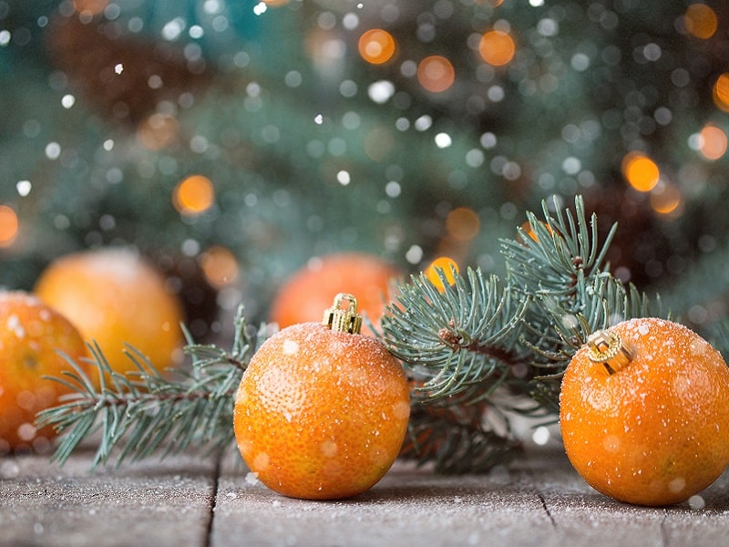 orange christmas decorations
